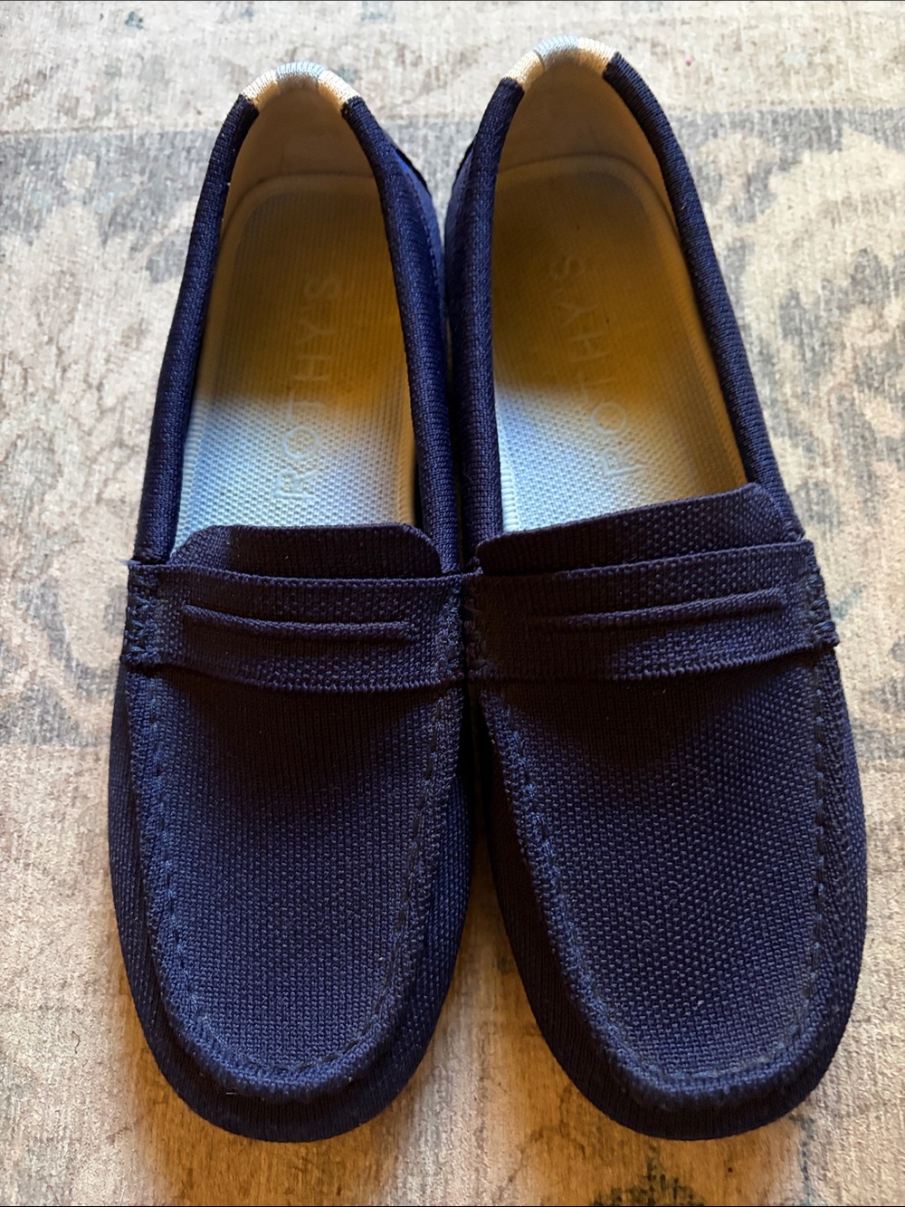 Rothy's Navy Blue Penny Loafers